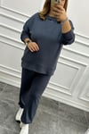 Büyük Beden Jogger Paça İkili Modal Gri Takım