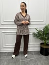 Karyoka Dikişli Zebra Desen Takım