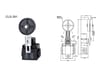 CNTD CLS-391 Geniş Gövde Açısal Ayarlı Kol 50mm Kauçuk Makaralı Limit Switch