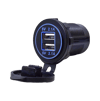 IC-266C-1 PANO TİP İKİLİ USB 4.2A MAVİ LEDLİ