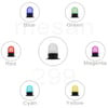 MESANMS 294.110-220VACØ70 RGB LED KONTAK TİP BUZZER TABAN MONTAJ
