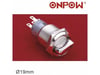 Onpow Yuvarlak 19mm Ledli Metal Mandal Switch LAS1-AGQ-X