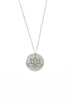 Lotus Çiçeği Kolye (İçi Dolu) Silver