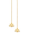 Lotus Çiçeği Küpe Gold
