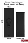 RORU Classic Sun Series Professional Yoga Mat 5 mm XL - Siyah