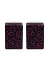 Yoga Blok 2'li - Siyah-Pembe