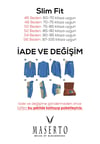 Maserto Slim Fit Bordo Damatlık Kendinden Desenli
