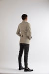 Maserto Slim Fit Men's Short Model Cream Trench Coat