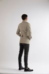 Maserto Slim Fit Men's Short Model Cream Trench Coat