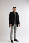 Maserto Slim Fit Men's Short Model Black Trench Coat