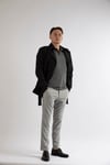 Maserto Slim Fit Men's Short Model Black Trench Coat