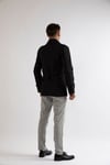 Maserto Slim Fit Men's Short Model Black Trench Coat