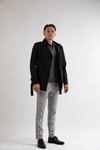 Maserto Slim Fit Men's Short Model Black Trench Coat