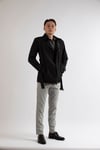 Maserto Slim Fit Men's Short Model Black Trench Coat