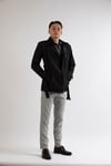 Maserto Slim Fit Men's Short Model Black Trench Coat