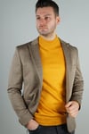 Maserto Slim Fit Kahverengi Ceket Kendinden Desenli