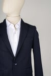 Maserto Slim Fit Lacivert Ceket Kendinden Desenli