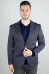 Maserto Slim Fit Lacivert Ceket Kendinden Desenli