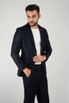 Maserto Slim Fit Lacivert Takım Elbise Düz Desenli