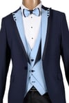 Maserto Slim Fit Özel Lacivert Damatlık