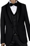 Maserto Slim Fit Özel Siyah Damatlık