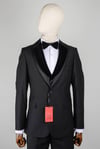 Maserto Slim Fit Siyah Damatlık Düz Desenli