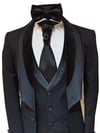 Maserto Slim Fit Siyah Özel Dikim Damatlık