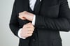Maserto Slim Fit Siyah Yelekli Takım Elbise Düz Desenli