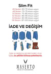 Maserto Slim Fit Turuncu Takım Elbise Düz Desenli
