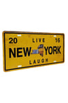 Amerika Birleşik DevletleriDünyadan HediyelerDNY-HD100560Keskin Hediyelik Eşya Ve TekstilDekoratif 3D Metal Plaka Live New York Laugh 30cm