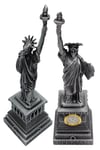 Amerika Birleşik DevletleriDünyadan HediyelerDNY-HDY1683Keskin Hediyelik Eşya Ve TekstilMetal Saatli Özgürlük Heykeli Gümüş Vintage Dekor USA 25cm
