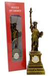 Amerika Birleşik DevletleriDünyadan HediyelerDNY-HDY1684Keskin Hediyelik Eşya Ve TekstilMetal Saatli Özgürlük Heykeli Gold Vintage Dekor USA 25cm
