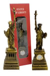 Amerika Birleşik DevletleriDünyadan HediyelerDNY-HDY1684Keskin Hediyelik Eşya Ve TekstilMetal Saatli Özgürlük Heykeli Gold Vintage Dekor USA 25cm