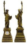 Amerika Birleşik DevletleriDünyadan HediyelerDNY-HDY1684Keskin Hediyelik Eşya Ve TekstilMetal Saatli Özgürlük Heykeli Gold Vintage Dekor USA 25cm