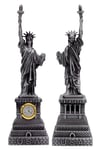 Amerika Birleşik DevletleriDünyadan HediyelerDNY-HDY1683Keskin Hediyelik Eşya Ve TekstilMetal Saatli Özgürlük Heykeli Gümüş Vintage Dekor USA 25cm