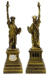 Amerika Birleşik DevletleriDünyadan HediyelerDNY-HDY1684Keskin Hediyelik Eşya Ve TekstilMetal Saatli Özgürlük Heykeli Gold Vintage Dekor USA 25cm