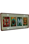 Amerika Birleşik DevletleriDünyadan HediyelerDNY-HD100553Keskin Hediyelik Eşya Ve TekstilDekoratif 3D Metal Plaka Home 30cm