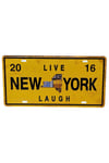 Amerika Birleşik DevletleriDünyadan HediyelerDNY-HD100560Keskin Hediyelik Eşya Ve TekstilDekoratif 3D Metal Plaka Live New York Laugh 30cm
