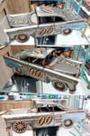 Amerika Birleşik DevletleriDünyadan HediyelerDNY-HDYC1611Keskin Hediyelik Eşya Ve TekstilVintage Koleksiyon Eskitme Chevrolet Belair Nostaljik Metal Araba 31 cm