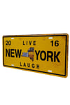 Amerika Birleşik DevletleriDünyadan HediyelerDNY-HD100560Keskin Hediyelik Eşya Ve TekstilDekoratif 3D Metal Plaka Live New York Laugh 30cm