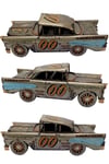 Amerika Birleşik DevletleriDünyadan HediyelerDNY-HDYC1611Keskin Hediyelik Eşya Ve TekstilVintage Koleksiyon Eskitme Chevrolet Belair Nostaljik Metal Araba 31 cm