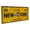 Amerika Birleşik DevletleriDünyadan HediyelerDNY-HD100560Keskin Hediyelik Eşya Ve TekstilDekoratif 3D Metal Plaka Live New York Laugh 30cm