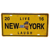 Amerika Birleşik DevletleriDünyadan HediyelerDNY-HD100560Keskin Hediyelik Eşya Ve TekstilDekoratif 3D Metal Plaka Live New York Laugh 30cm
