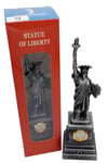 Amerika Birleşik DevletleriDünyadan HediyelerDNY-HDY1683Keskin Hediyelik Eşya Ve TekstilMetal Saatli Özgürlük Heykeli Gümüş Vintage Dekor USA 25cm