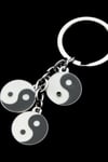 ÇinDünyadan HediyelerDNY-HD100367Keskin Hediyelik Eşya Ve TekstilÜçlü Yin Yang Metal Anahtarlık Tai Chi Feng Shui Taijitu
