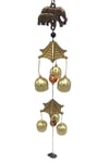 ÇinDünyadan HediyelerDNY-HD100372MS35BKeskin Hediyelik Eşya Ve TekstilFeng Shui Metal Rüzgar Çanı İki Katlı Bereket Filleri 6 Çan