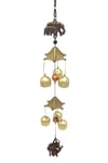 ÇinDünyadan HediyelerDNY-HD100372MS35BKeskin Hediyelik Eşya Ve TekstilFeng Shui Metal Rüzgar Çanı İki Katlı Bereket Filleri 6 Çan
