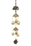 ÇinDünyadan HediyelerDNY-HD100372MS35BKeskin Hediyelik Eşya Ve TekstilFeng Shui Metal Rüzgar Çanı İki Katlı Bereket Filleri 6 Çan