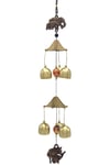ÇinDünyadan HediyelerDNY-HD100372MS35BKeskin Hediyelik Eşya Ve TekstilFeng Shui Metal Rüzgar Çanı İki Katlı Bereket Filleri 6 Çan