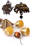 ÇinDünyadan HediyelerDNY-HD100372MS35BKeskin Hediyelik Eşya Ve TekstilFeng Shui Metal Rüzgar Çanı İki Katlı Bereket Filleri 6 Çan